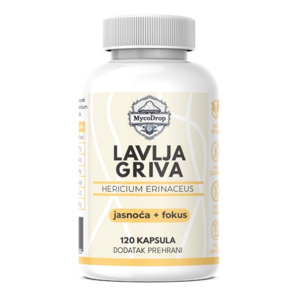 Lavlja Griva Kapsule (Hericium erinaceus) - 120 kapsula